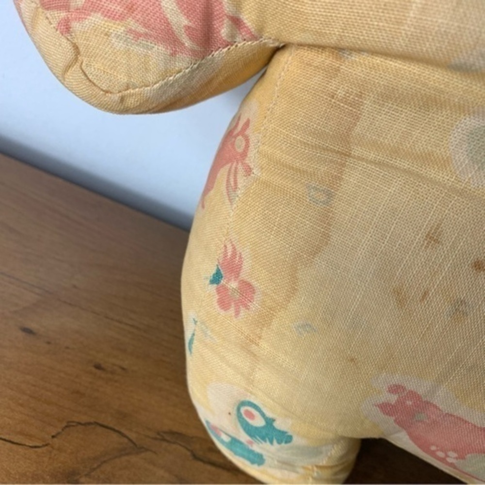 Vintage Antique Dog Shaped Pillow Worn - Picture 6 of 11
